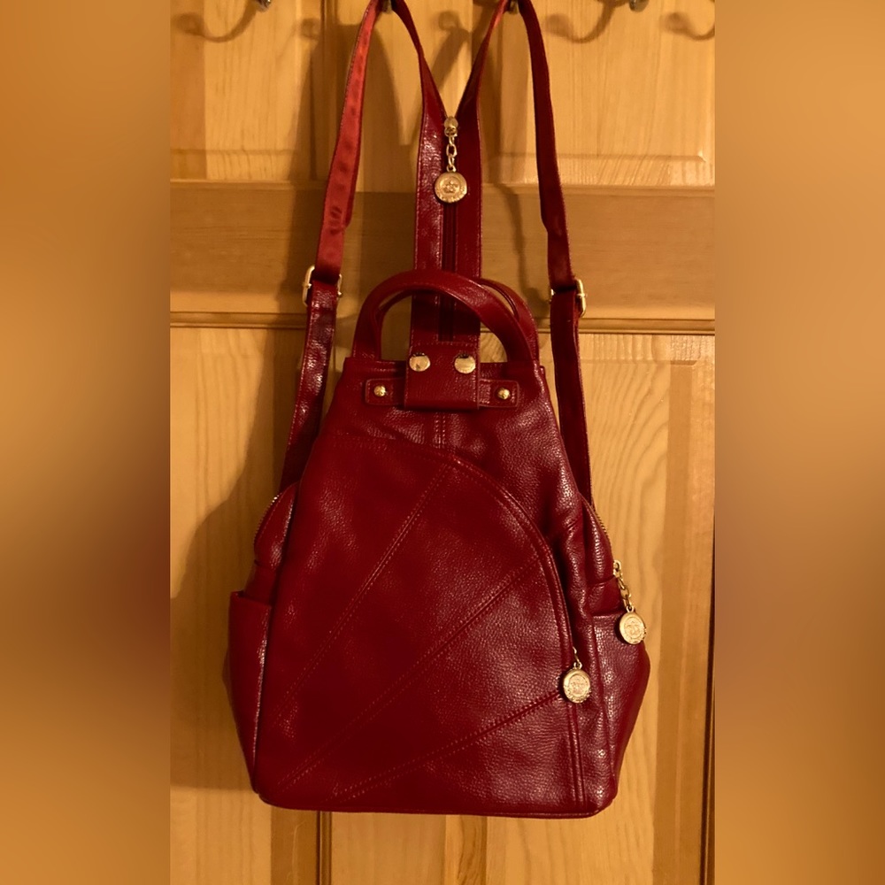 Jing Dian faux leather backpack